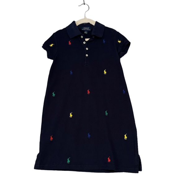 Polo Ralph Lauren | Navy Pony Logo Polo T-Shirt Dress Size 6 - Picture 1 of 11